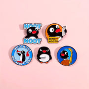 Set of 5 Penguin Enamel Pins Cute Animal Brooch Badges for Clothing and Backpacks
