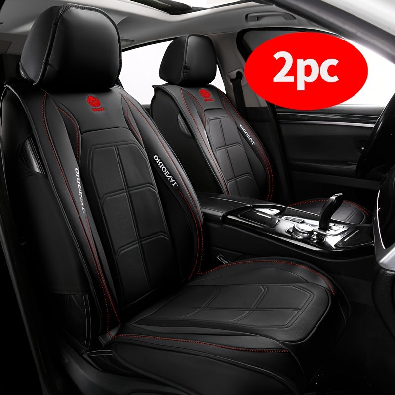 Fundas universales de cuero sintético para asientos de coche para sedán SUV asientos delanteros (paquete de 2)