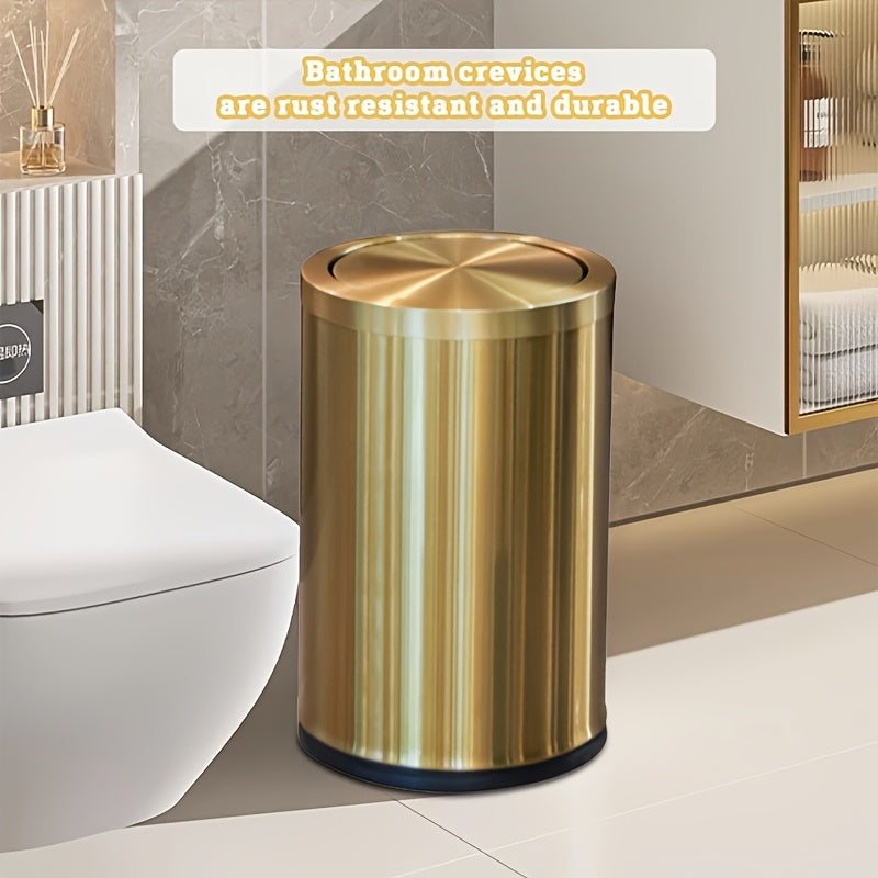 Boshliq bilan zanglamaydigan po'latdan yasalgan axlat qutisi, katta hajmli, oshxona, hammom, mehmonxona uchun