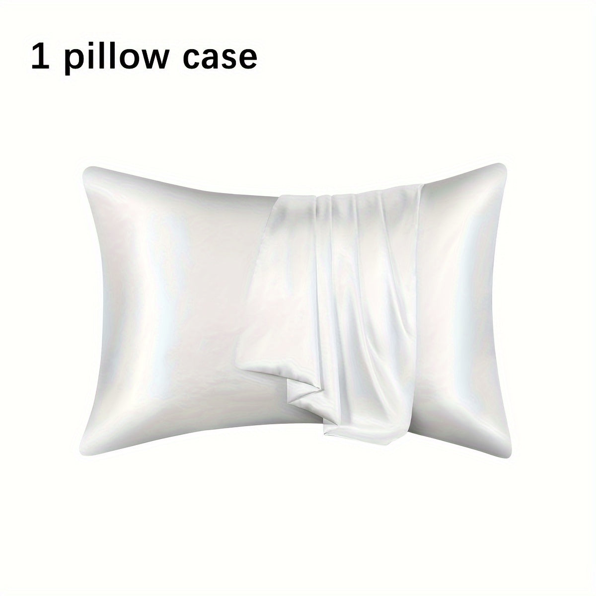Silky Soft Satin Pillowcase Breathable Skin-Friendly Cooling Solid Colors