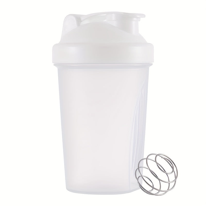 400ML Leakproof BPA-Free Shaker Bottle with Stainless Steel Whisk for Protein Shakes