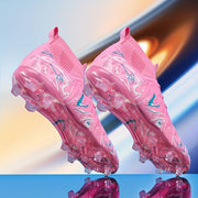 Men's Breathable PU Soccer Cleats with Rubber Sole Lace-Up Casual Style