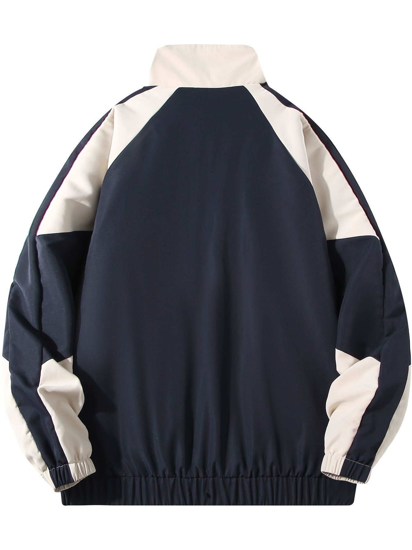 Men's Color Block Zip-Up Jacket Lightweight Polyester Spring Fall Streetwear Outdoor