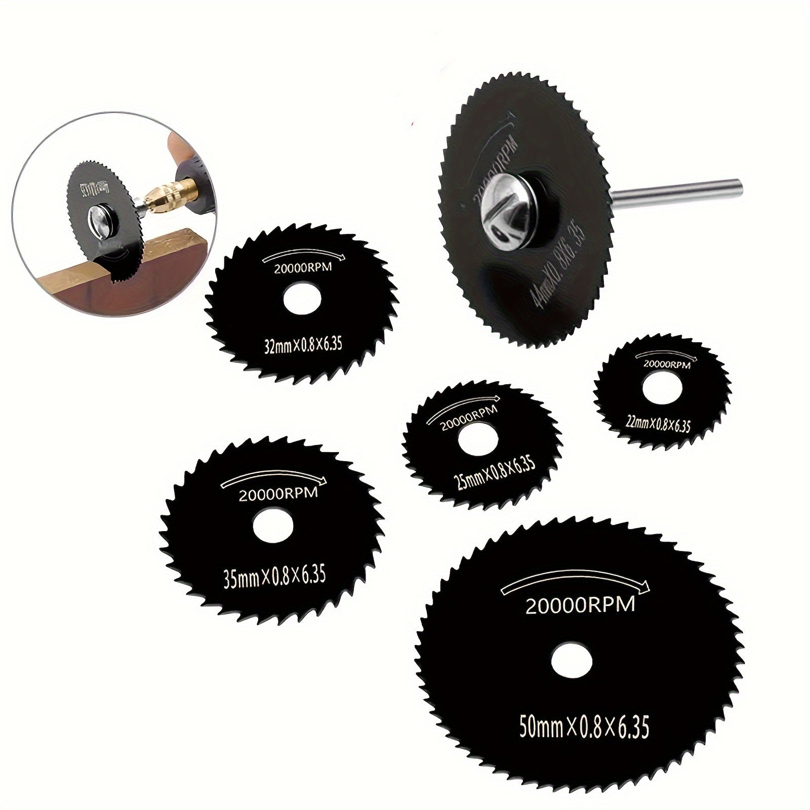 6PCS High-Speed Steel Mini Saw Blade Set for Wood Plastic Metal Durable