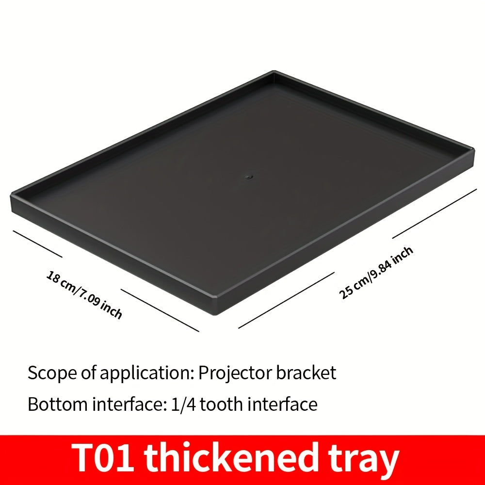 Adjustable 1.6M Iron Projector Stand with Tray Foldable Three-Legged Design