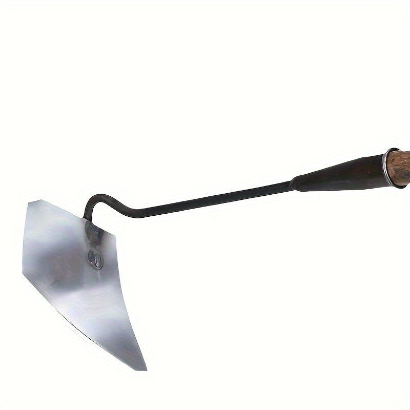 Azada de jardín de acero al manganeso duradero para aflojar la tierra, hacer zanjas y fertilizar, 1 paquete