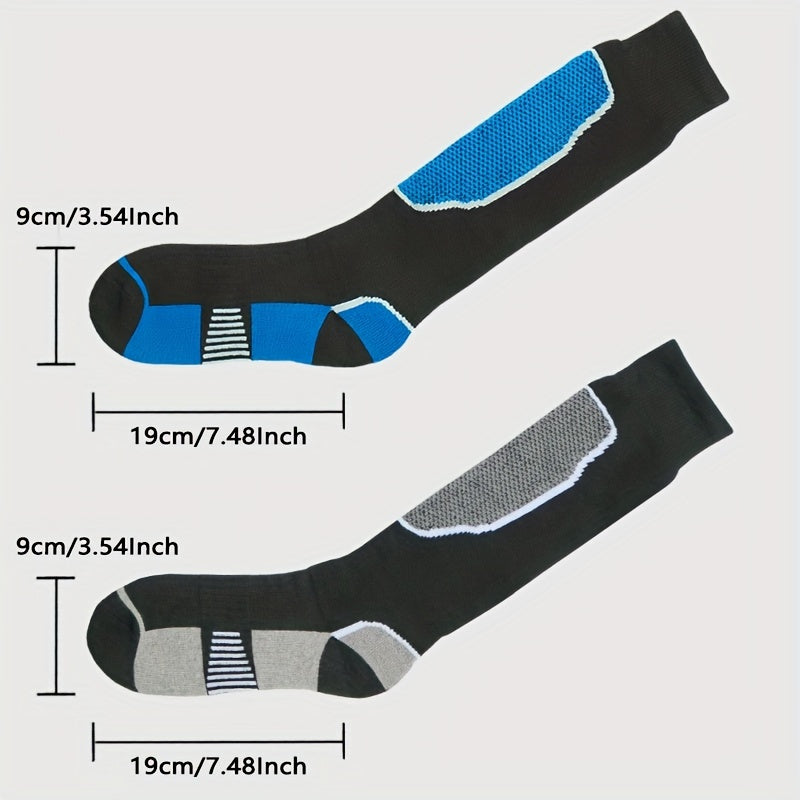 Men's Thickened Long Tube Motorcycle Socks Sports Sweat-Absorbent Warm