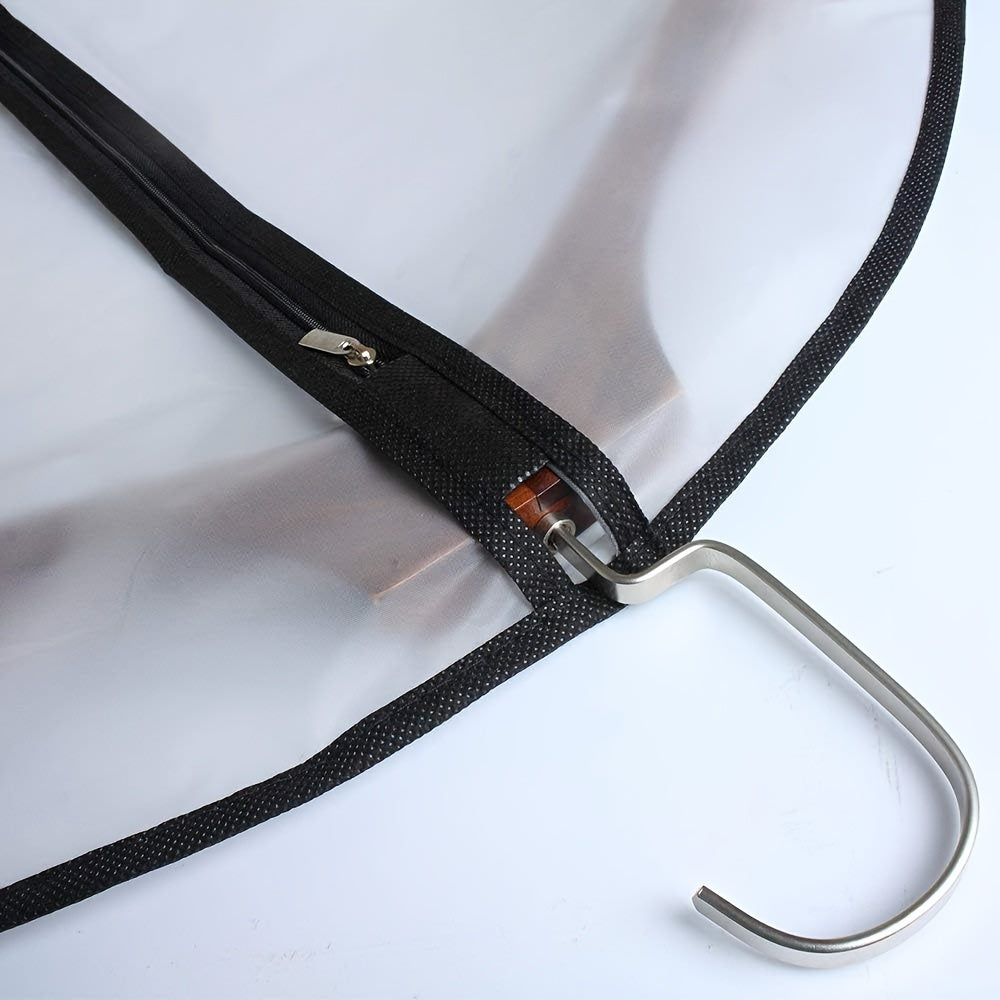 Set of 10 Plastic Garment Covers with Zipper Closure Dust-Proof Suit Bags for Closet Storage