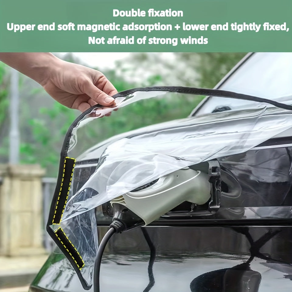 Electric Car Charging Port Cover Waterproof PVC Dustproof Rainproof Protector