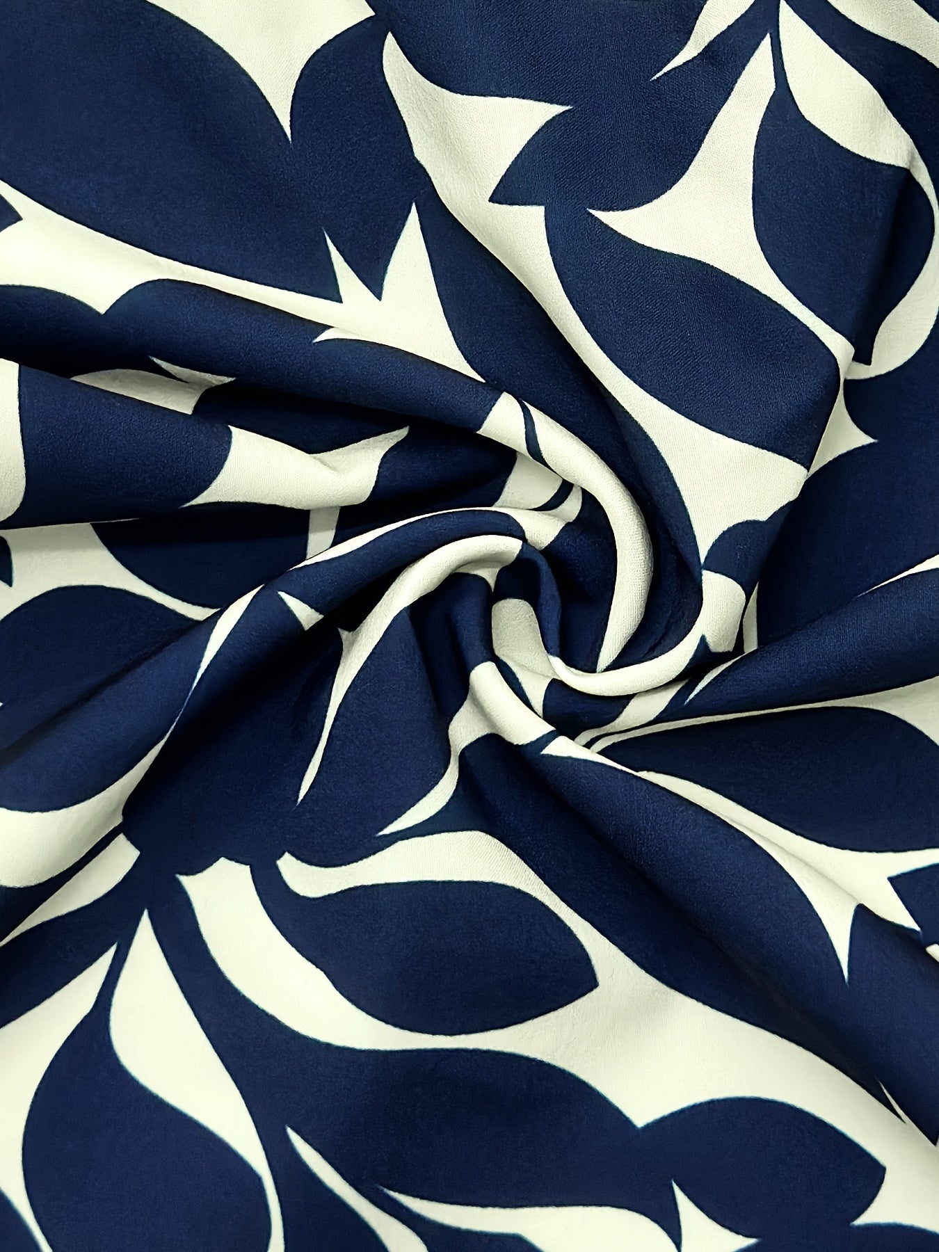 Falda pantalón de estampado floral para mujer, con falso cordón, ligera, de poliéster, azul marino