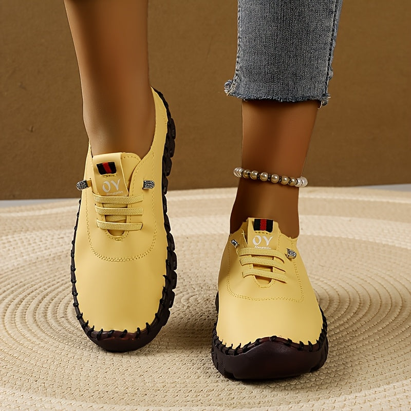 Women's Lace-Up Sneakers Breathable Soft Sole Casual Shoes Multi-Color