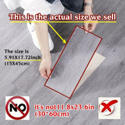 32 peel and paste floor tiles with wood grain design, 45cmx15cm, self-adhesive, waterproof, suitable for bedroom and home decor.