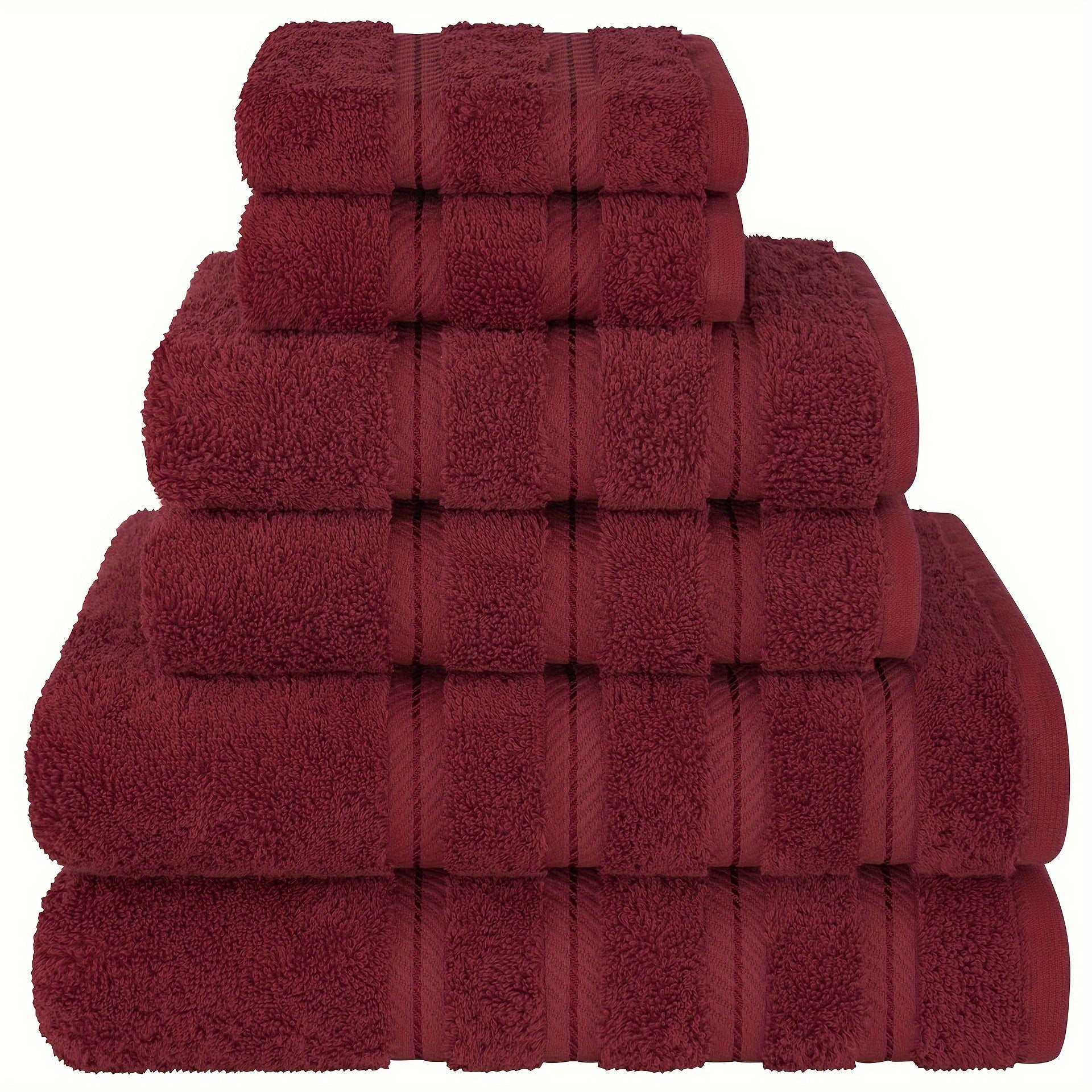 6-Piece Velvet Towel Set Soft Absorbent Bath Towels and Hand Towels for Home and Hotel