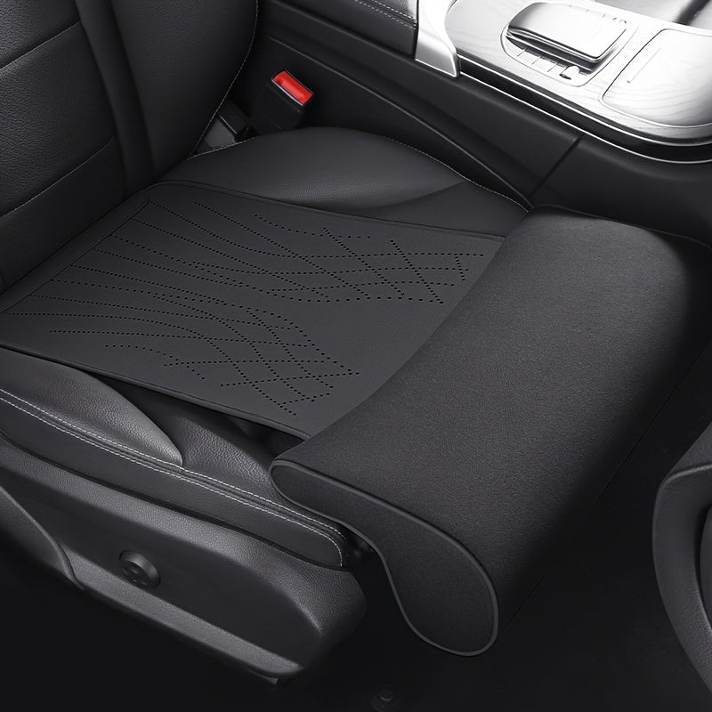 Car Seat Thigh Support Cushion Nappa Leather Memory Foam for Long Drives