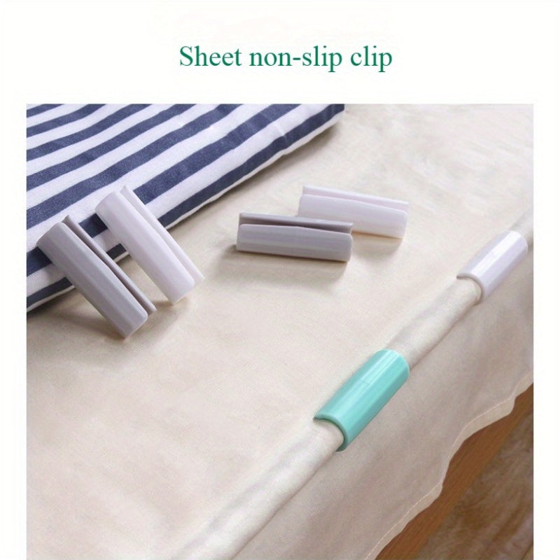 Juego de 12 sujetadores de sábanas en varios colores que sujetan las sábanas de forma segura, fáciles de usar, lavables a mano