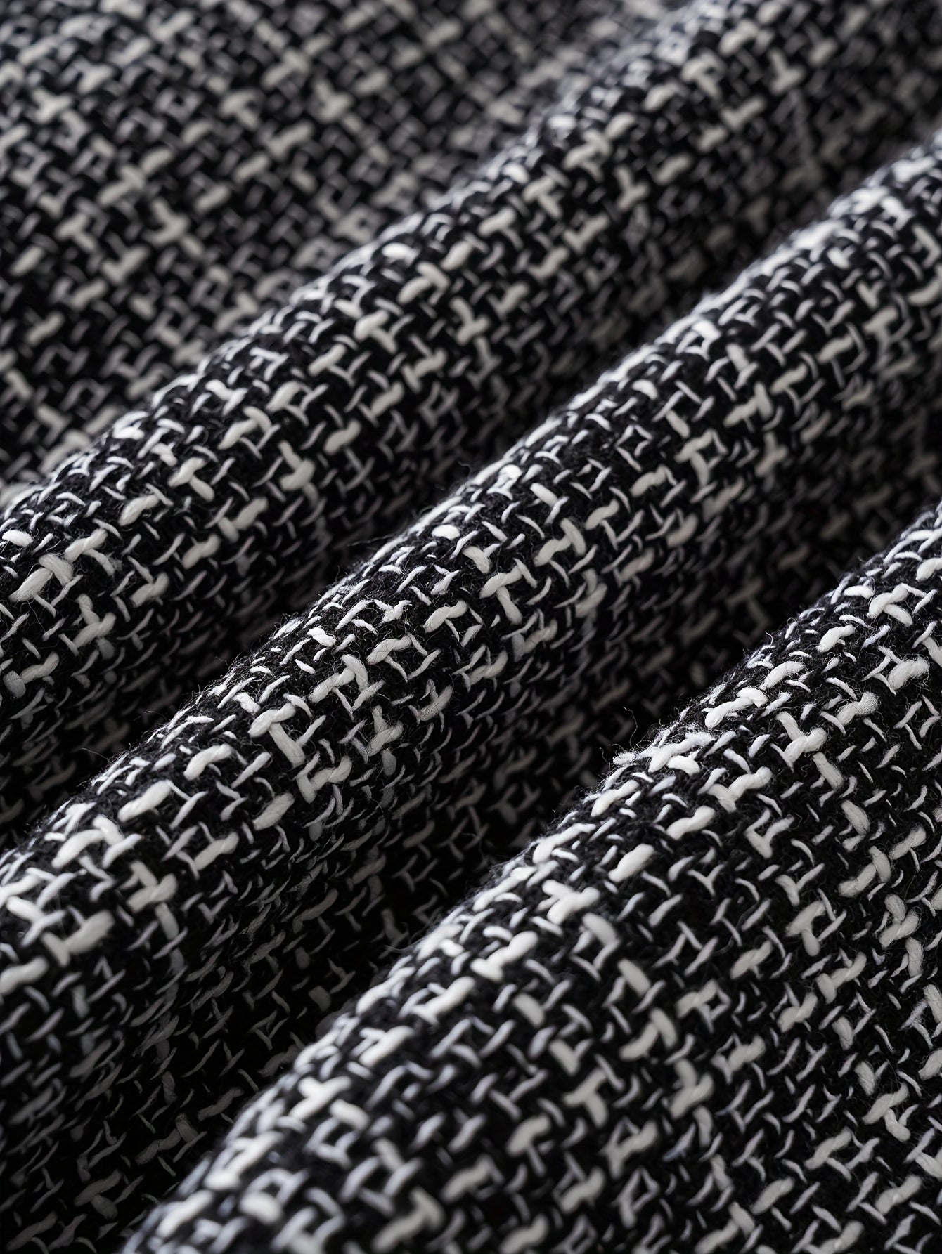 Women's Polyester Plaid Double-Breasted Blazer with Green Collars