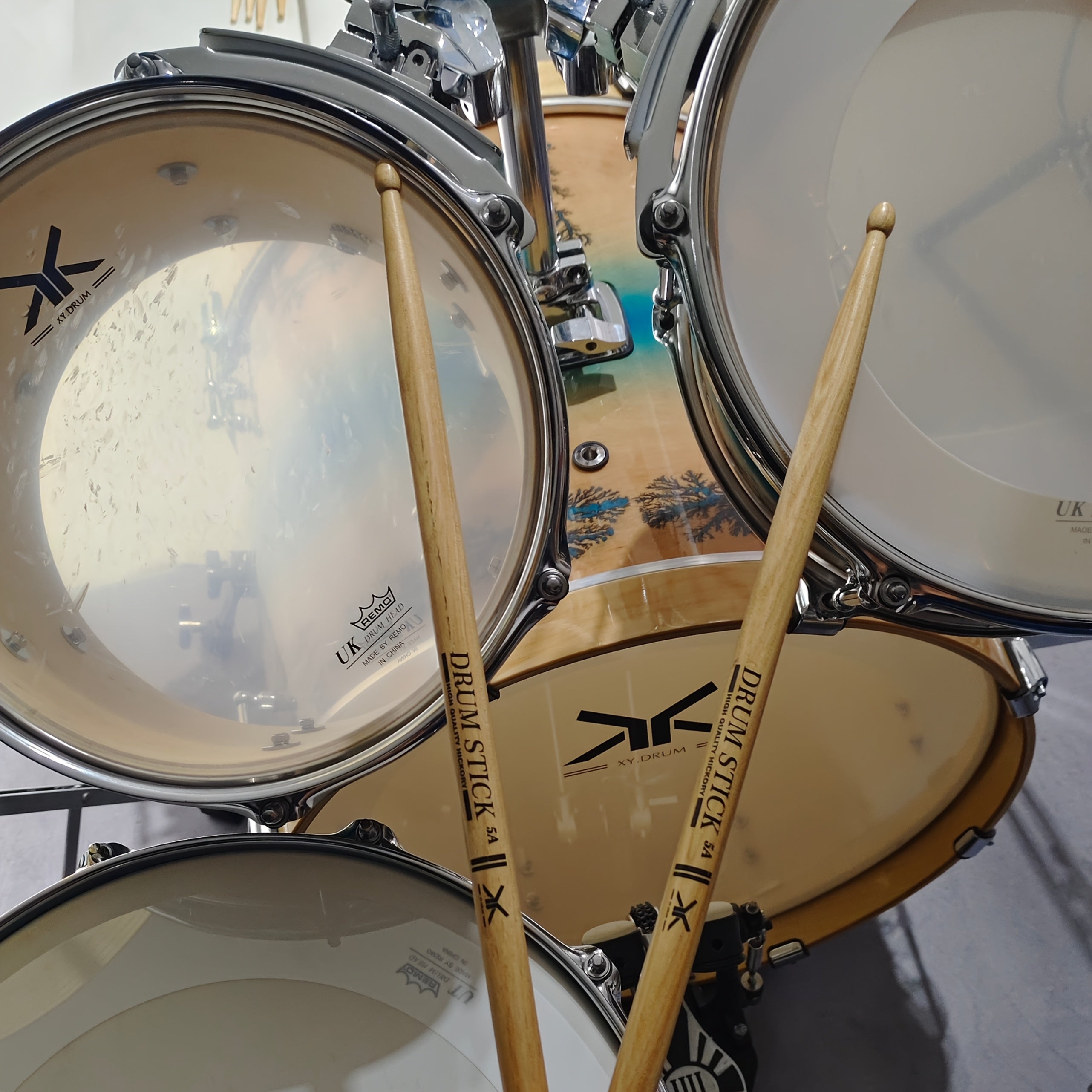 5A Hickory Drumsticks Uncharged Pair Durable Practice Jazz