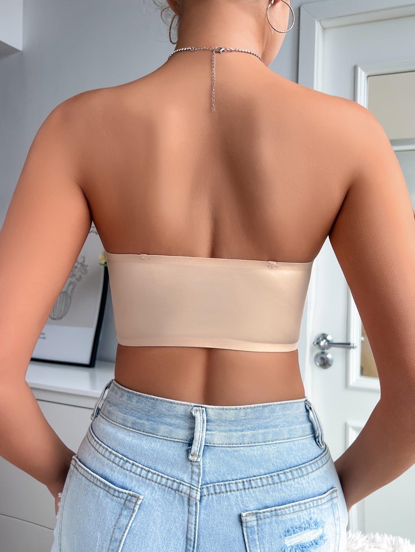 Women's Wireless Seamless Bandeau Bra Full Coverage Support