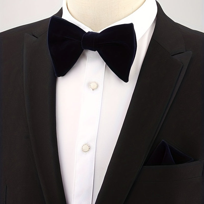 Men's Bow Tie and Pocket Square Set for Weddings Parties and Gifts