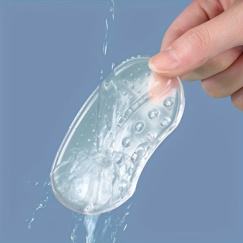 Women's Silicone Heel Cushion Inserts Transparent Anti-slip Shoe Pads