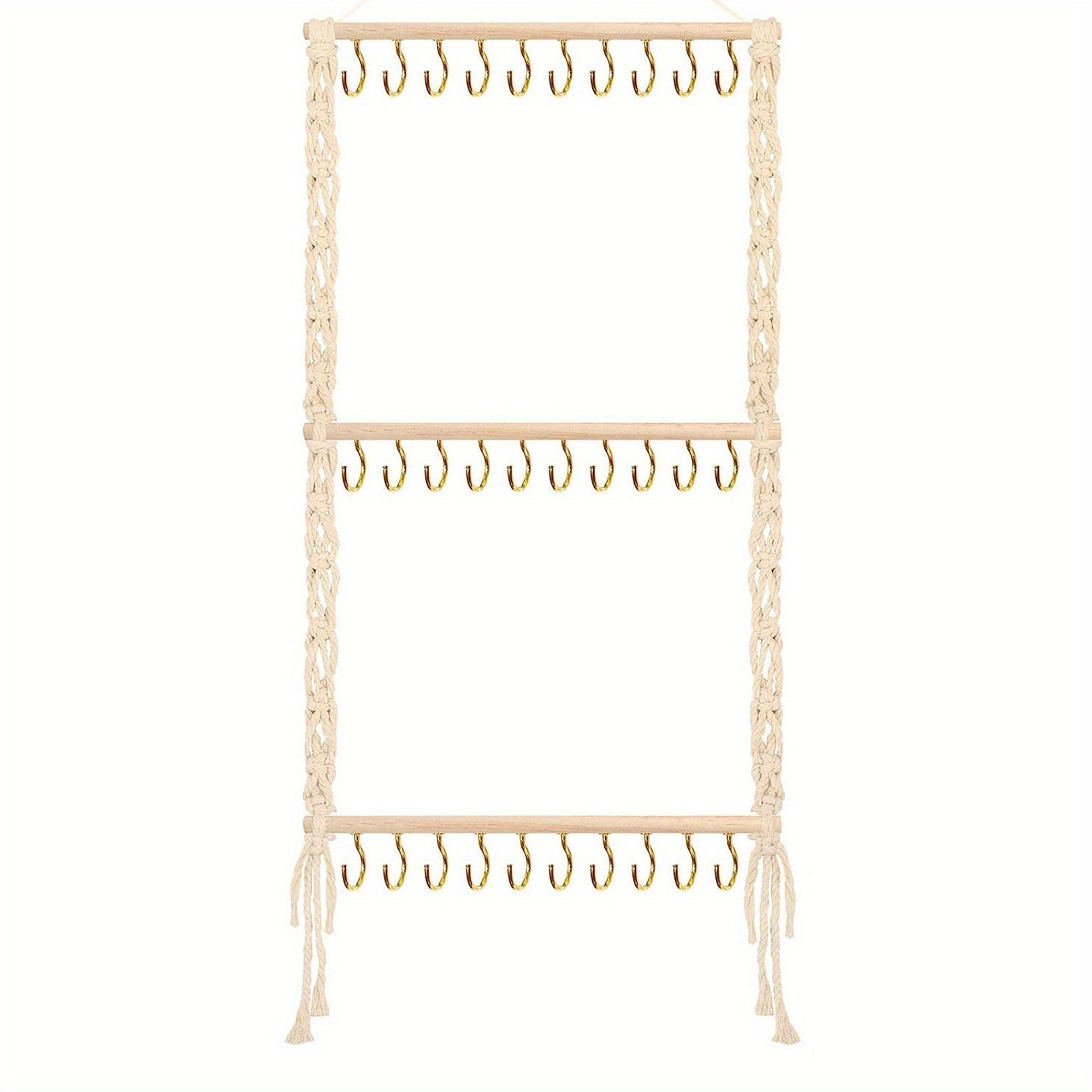 Органайзер для украшений для серег, ожерелий, колец, браслетов и повязок с плетеным крючком