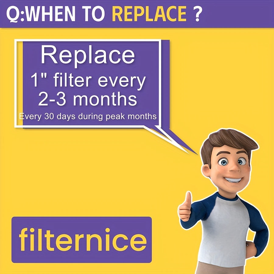 HVAC AC va pech uchun 40.64x50.8x2.54 sm elektrostatik qirqilgan havo filtrlarining olti to'plami, MERV8, MERV11 va MERV13 da mavjud. Havo konditsioneri uchun zaruriy aksessuarlar.