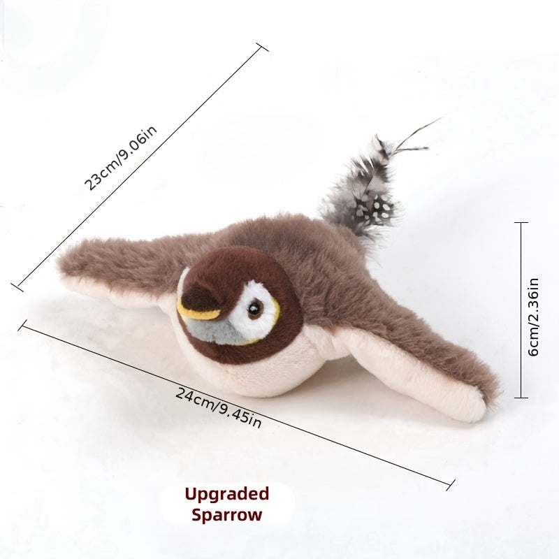 Interactive Electric Cat Toy with Bird Sounds and Movements for All Breeds