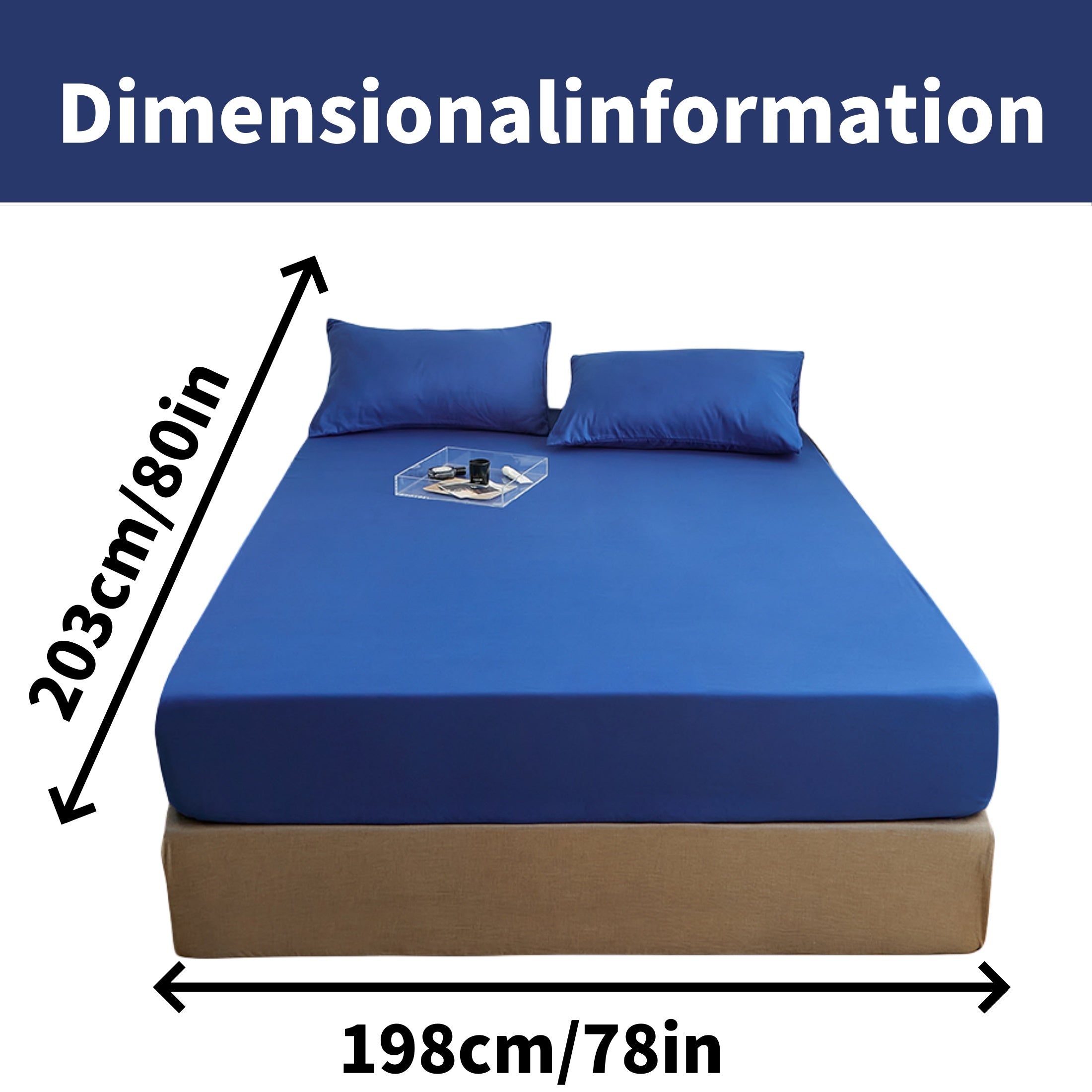 Juego de sábanas ajustadas de poliéster cepillado con 2 fundas de almohada, con bolsillo profundo, ropa de cama