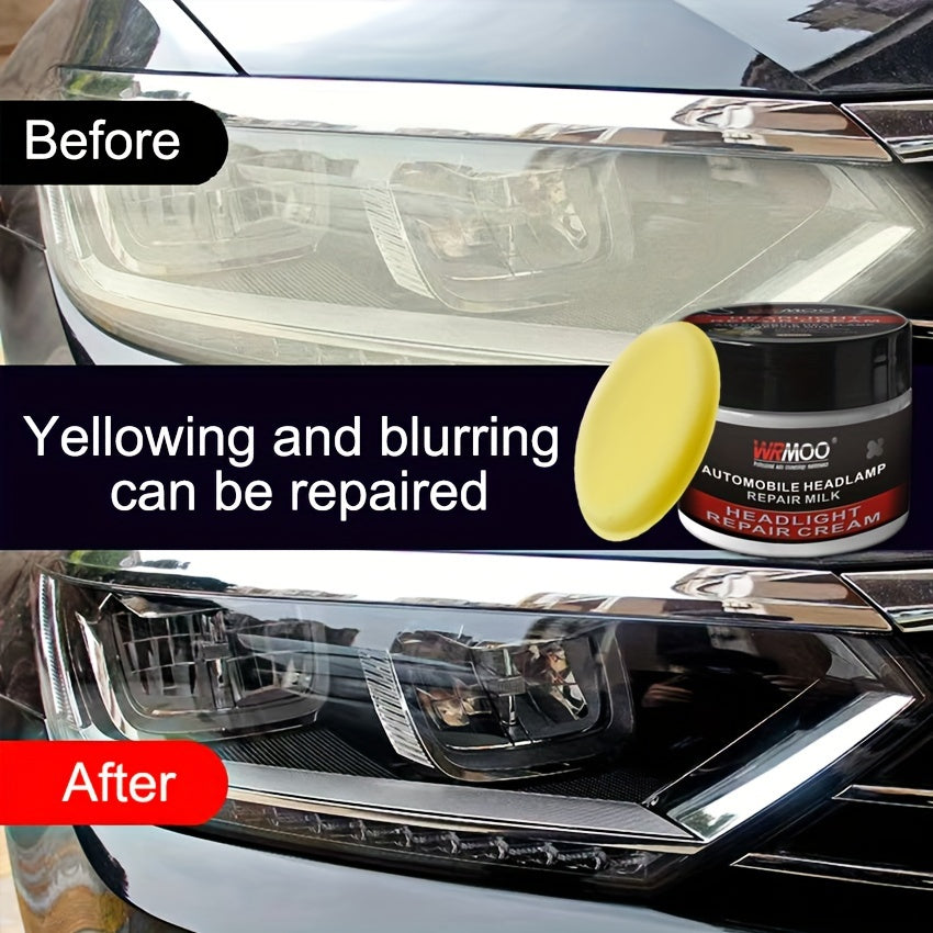 Car Light Restoration Kit Crystal Clear Scratch Remover Liquid Yellow Polish
