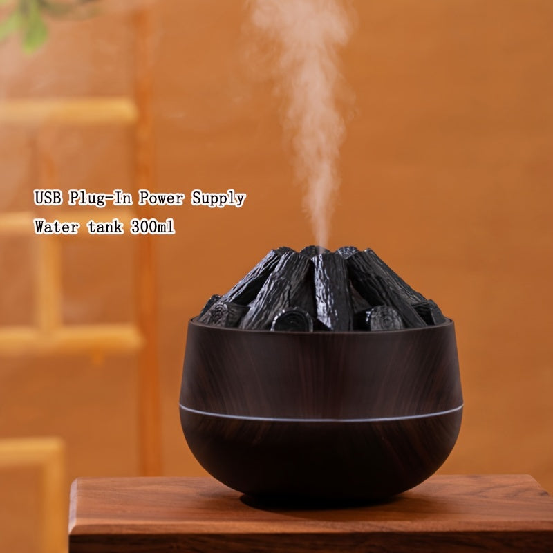 Мини-деревянный увлажнитель воздуха, питаемый через USB, тихий, холодный туман, пластиковый, для комнаты, диффузор пространства