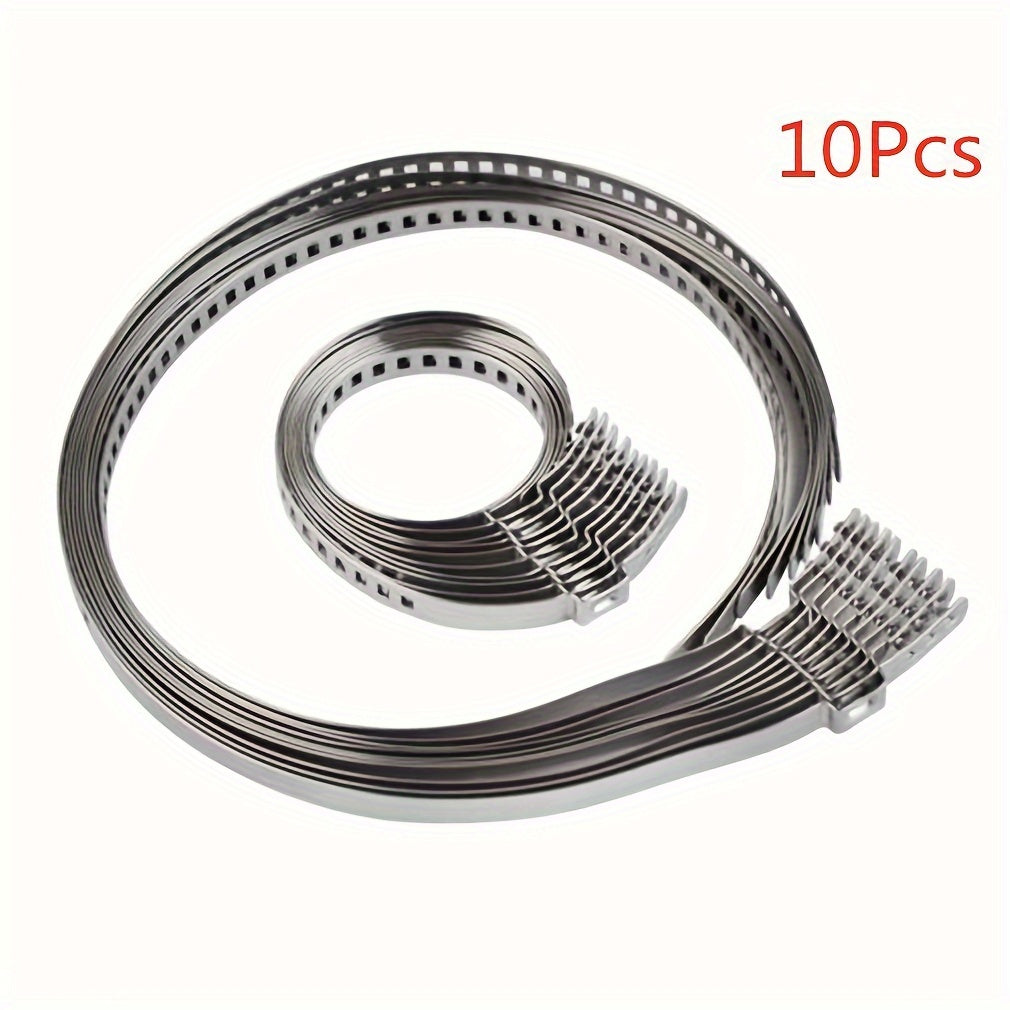 10pcs Stainless Steel Clamp Clips for Driveshaft CV Joints Boot Kit