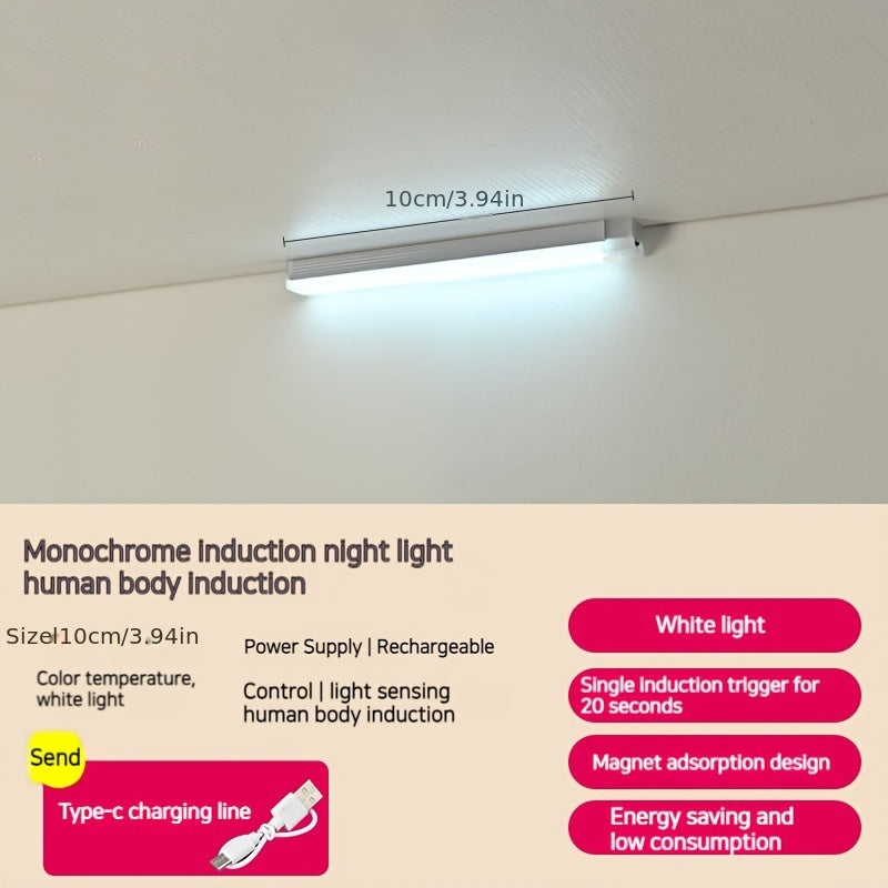 Rechargeable LED Cabinet Light with Magnetic Suction for Staircases and Hallways