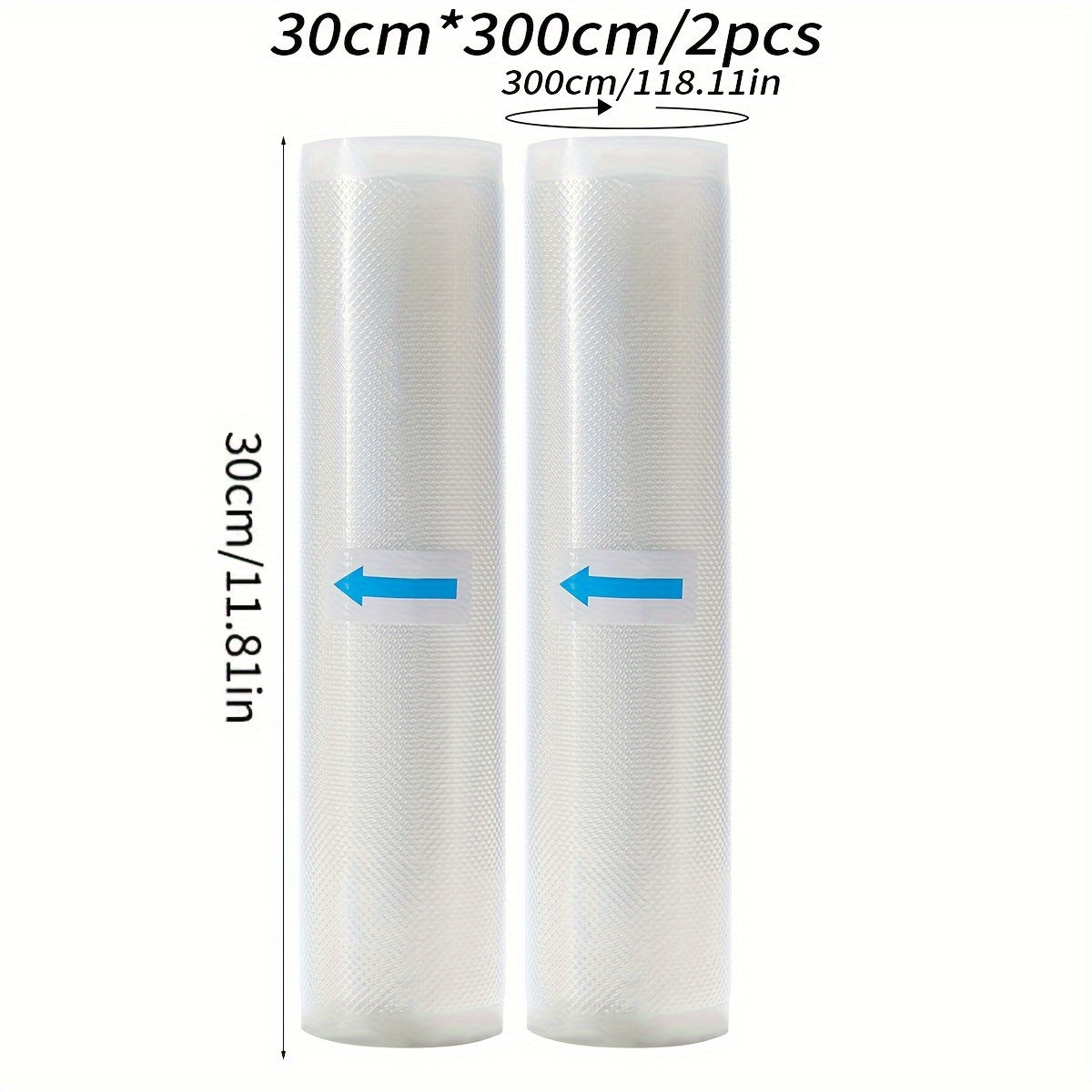 Two Pieces 3-Meter BPA-Free Vacuum Seal Bags for Food Preservation and Sous Vide