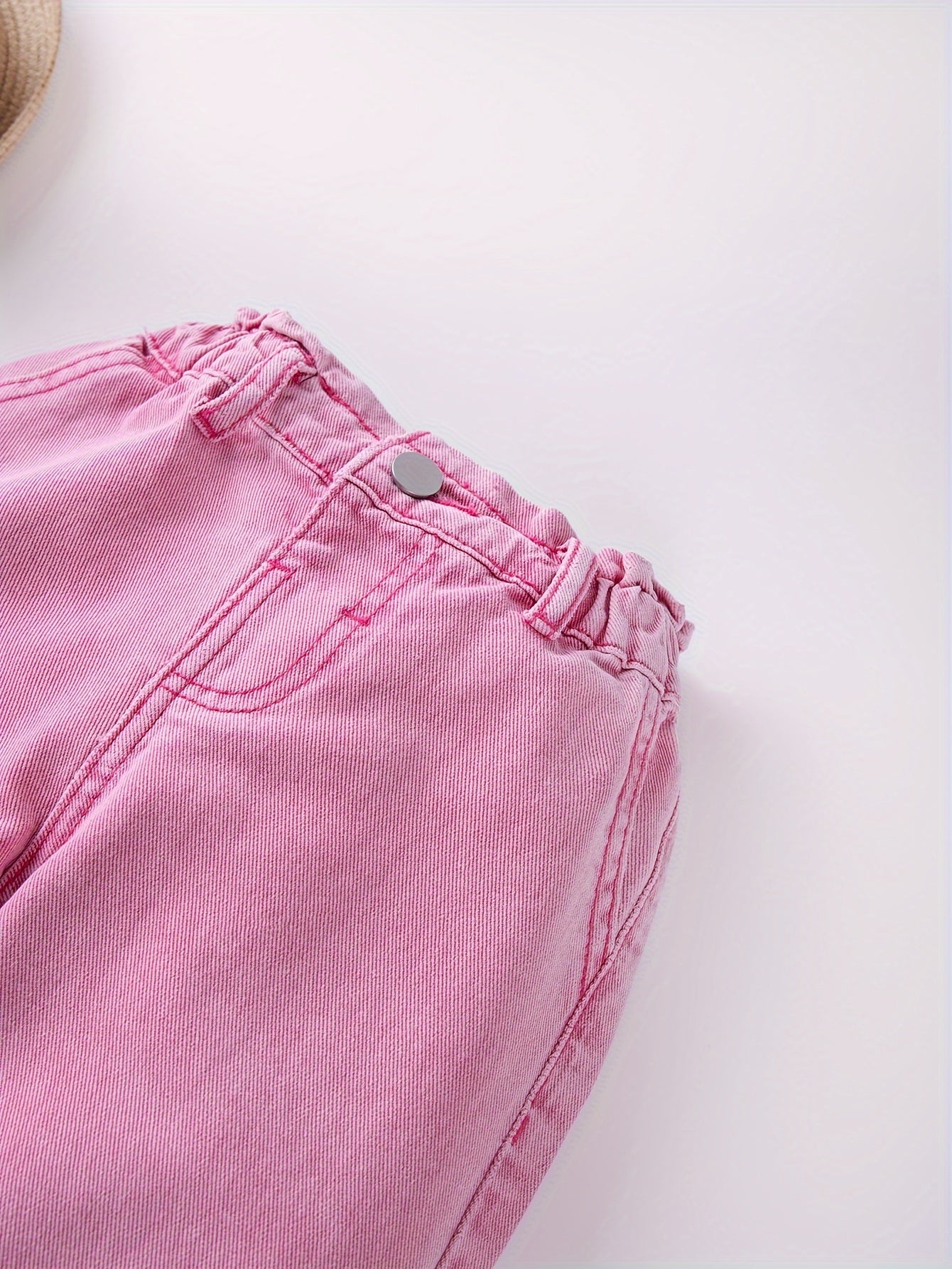 Девочки широкие джинсы с широкими штанинами повседневные свободные однотонные весна-лето-осень