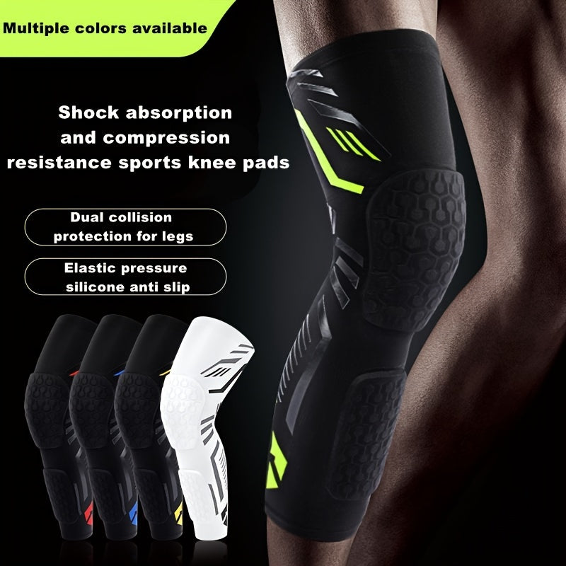 Sports Knee Pads Set Breathable Compression Honeycomb Padding for Patella Stabilization for Basketball Cycling Soccer Rugby