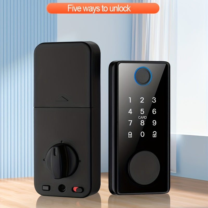 Smart Biometric Keyless Door Lock with App Control and Key Card for Home and Office