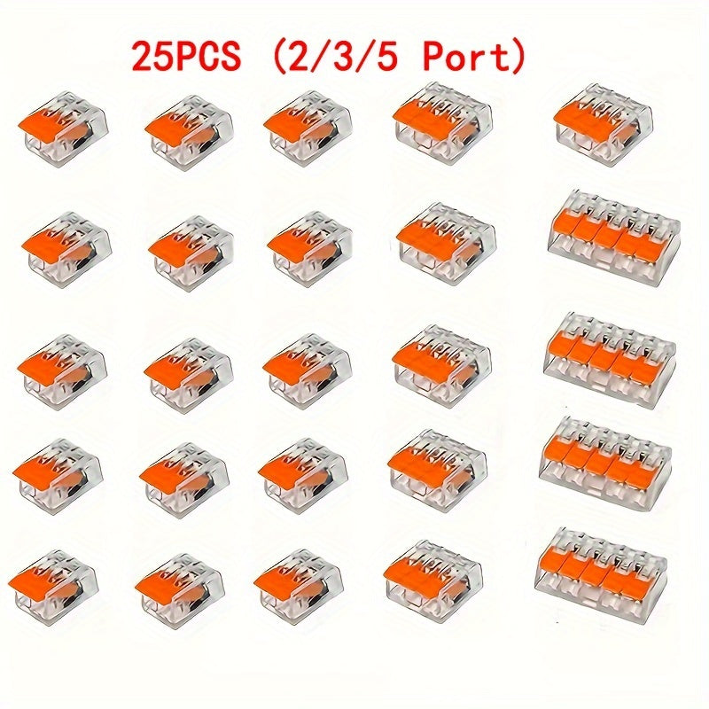 25/26/30pcs Cable Wire Connector Kit Mini Quick Splicing Multi-Strand Soft Wire
