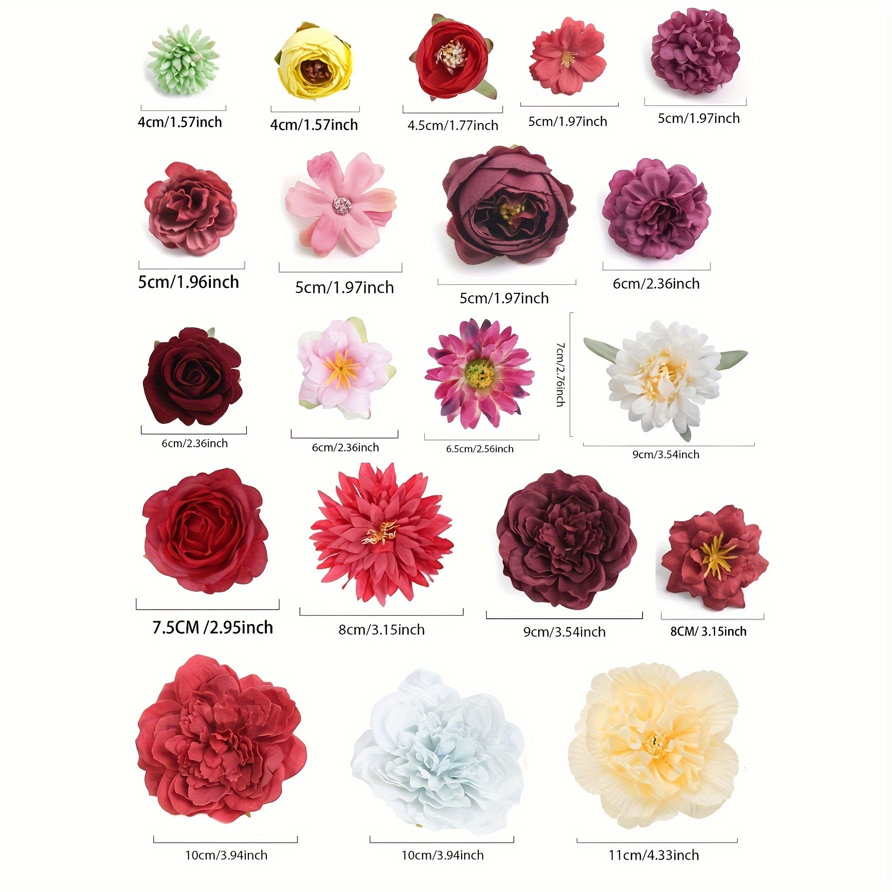 21-Piece Silk Daisy Flower Kit for Valentine's Day Decor DIY Craft