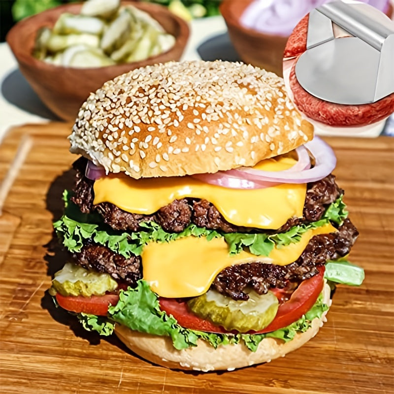5.5-Inch Stainless Steel Burger Press for Grilling and Cooking Meat Mold