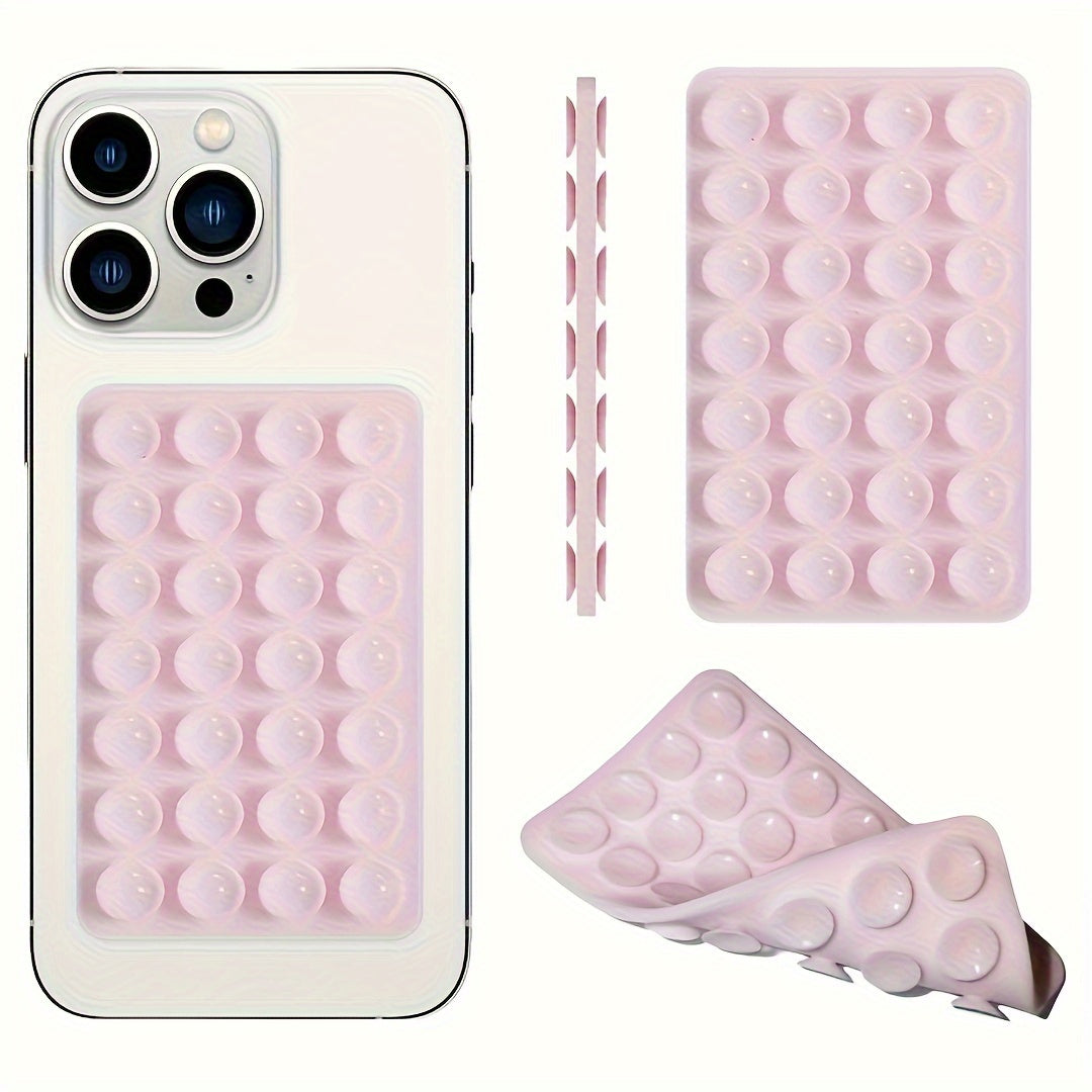 Silicone Mobile Phone Holder with Double-Sided Suction Cups for Selfie and Video Recording