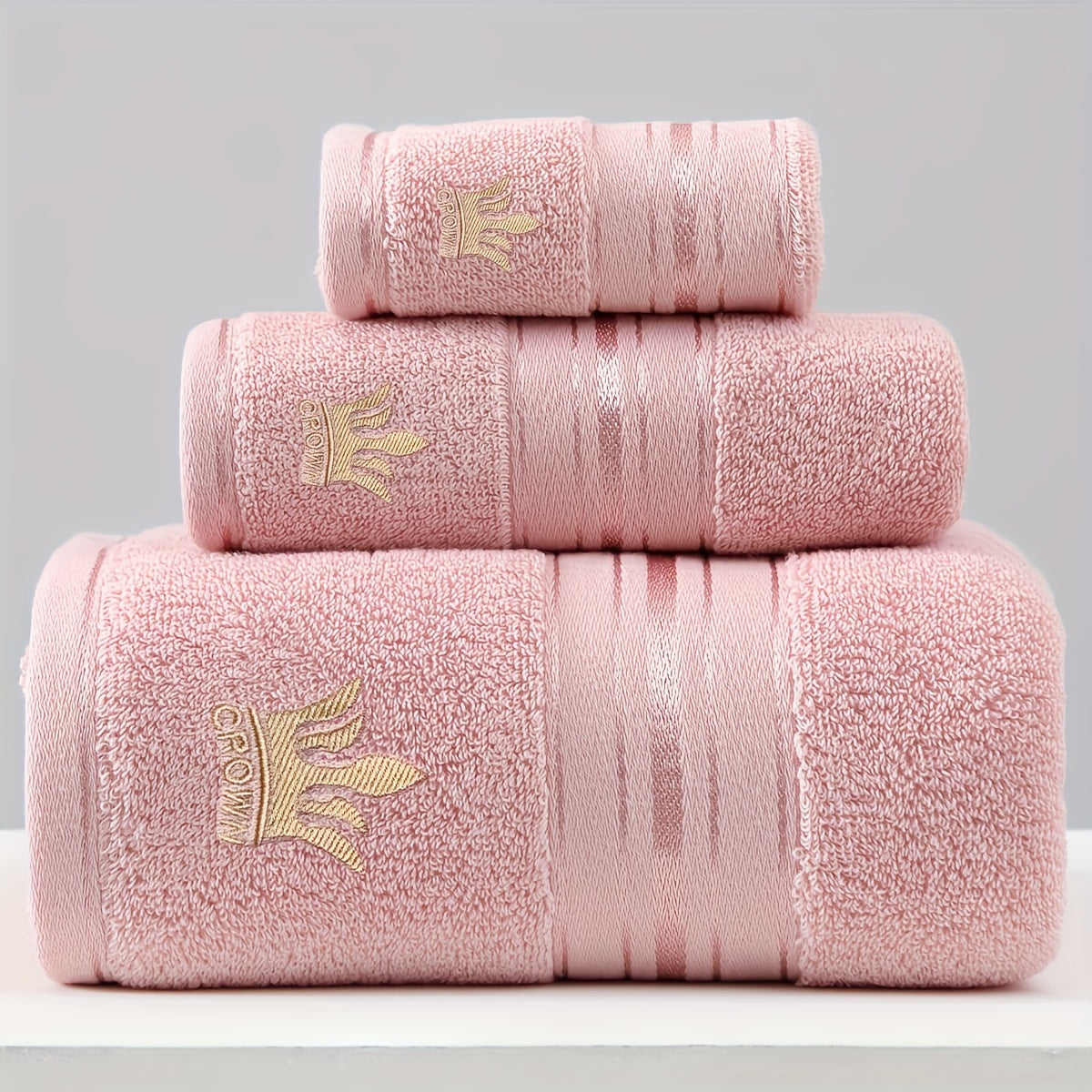 Velvet Towel Set 3-Piece Bath Hand Square for Hotel Home Spa