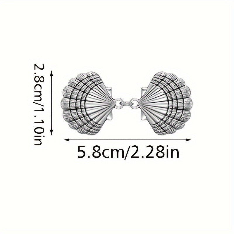 Ayollar uchun kardigan kliplar to'plami, ikki dona, noaniq shakldagi, vintage ilhomlangan sviter shalv pinlari, broshlar