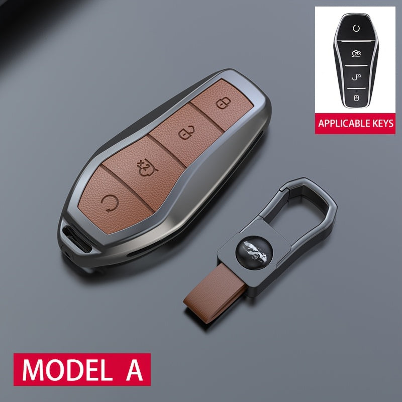 Zinc Alloy Car Key Cover for Electric Vehicles Compatible with Multiple Models