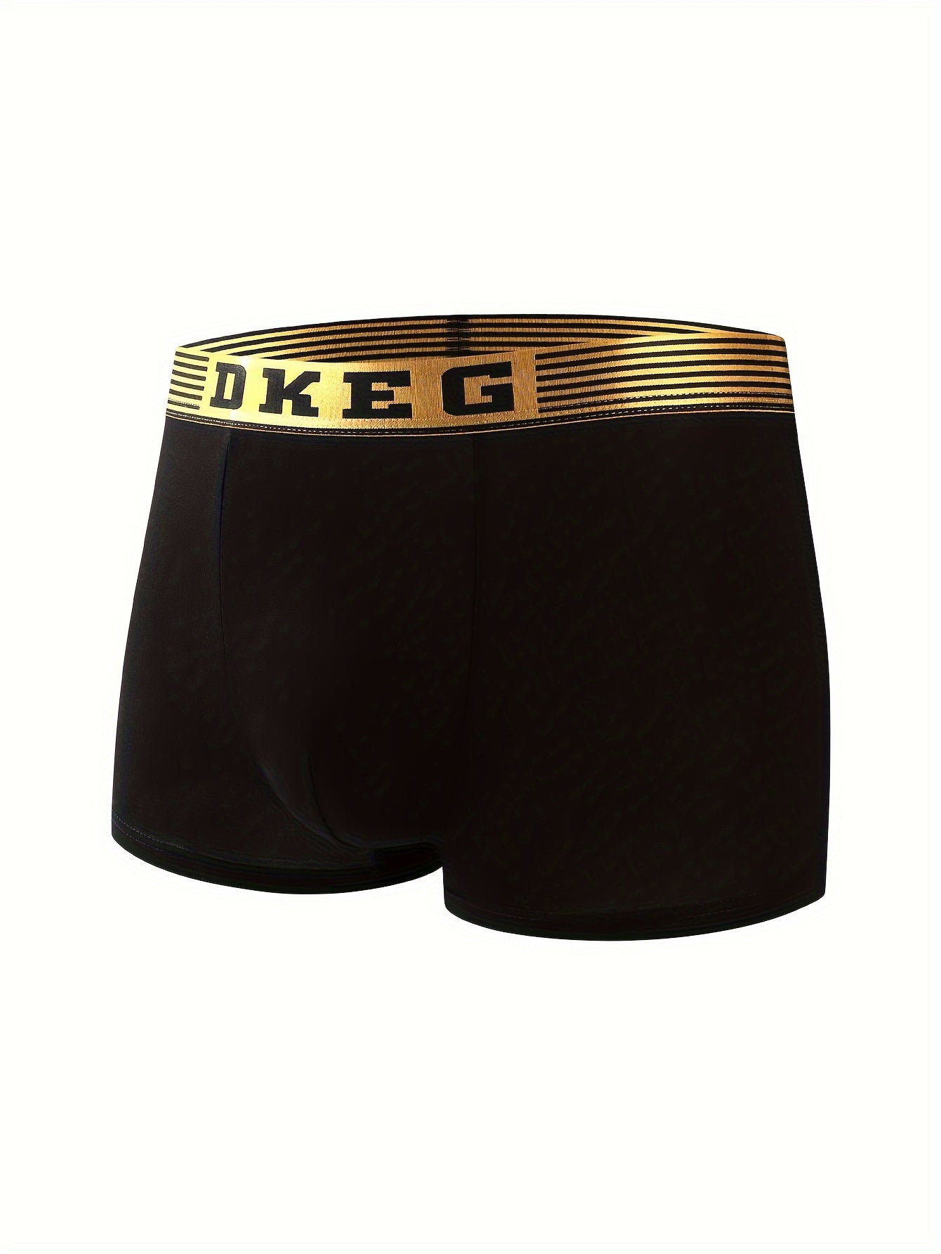 Pack de 4 pantalones cortos suaves para hombre en negro y dorado, viscosa y elastano, casual