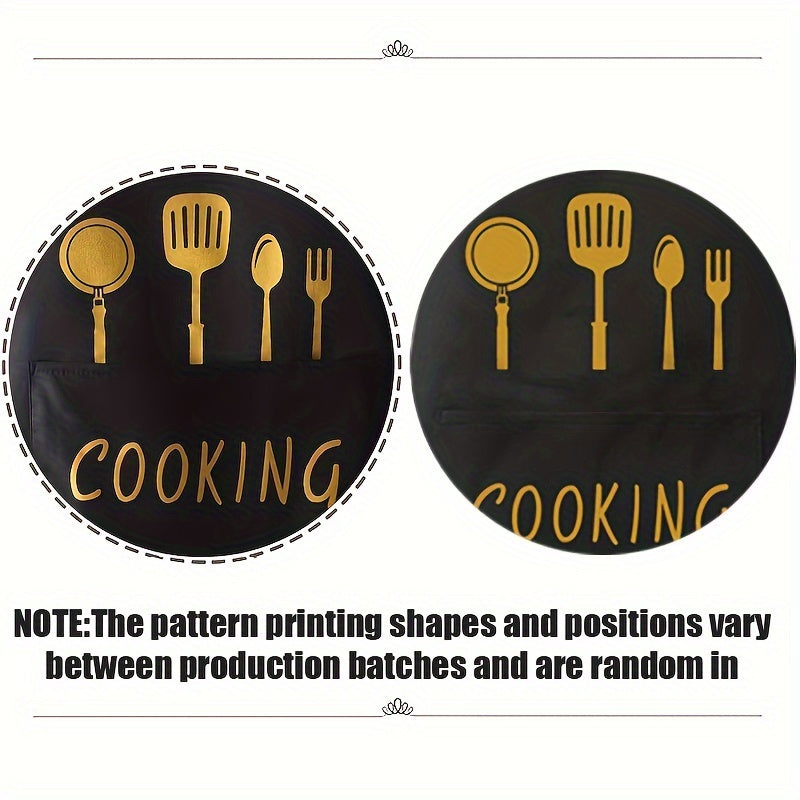 Polyester Wipeable Apron with Pockets for Men and Women Kitchen Restaurant