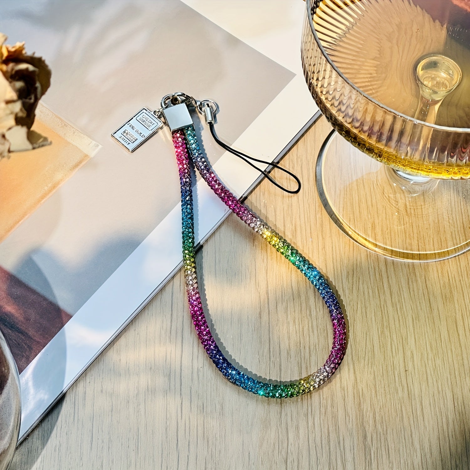 Women's Diamond Phone Lanyard Wrist Strap with Full Embellishments