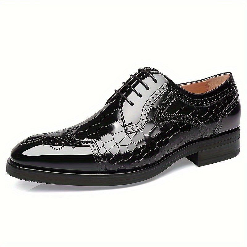 Men's Wingtip Brogue Shoes Leather Business Formal Office Breathable Anti-skid Spring Summer Autumn