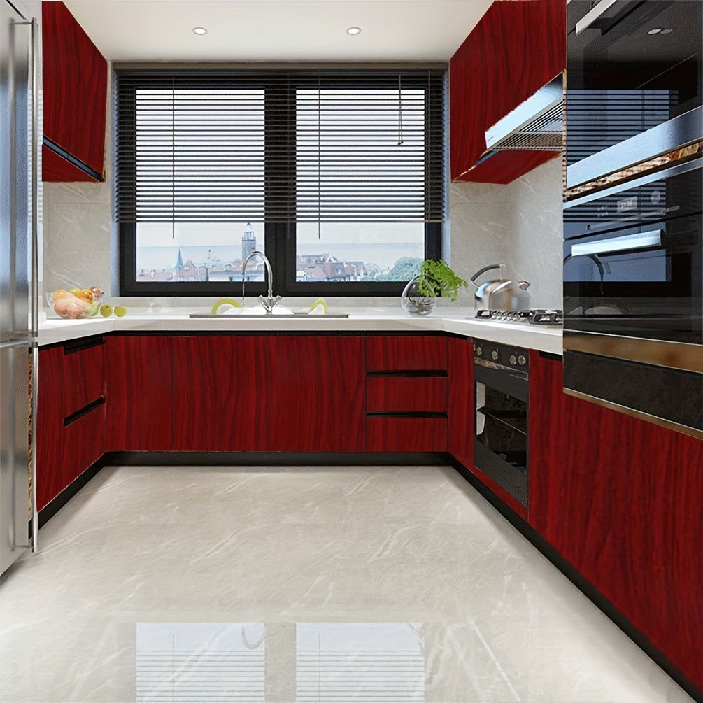 Waterproof Self-Adhesive Contact Paper with Realistic Wood Grain for Furniture Cabinets and Windowsills