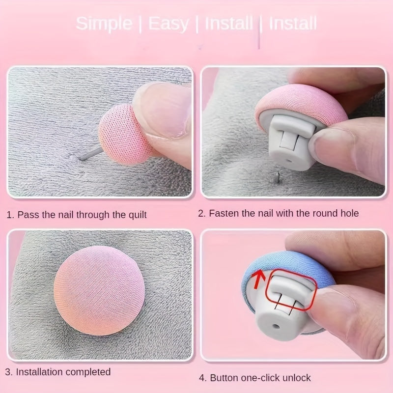 Mushroom Design Bed Sheet Fixer Pack of 8 or 16 Easy One-Click Bed Sheet Repair Tool