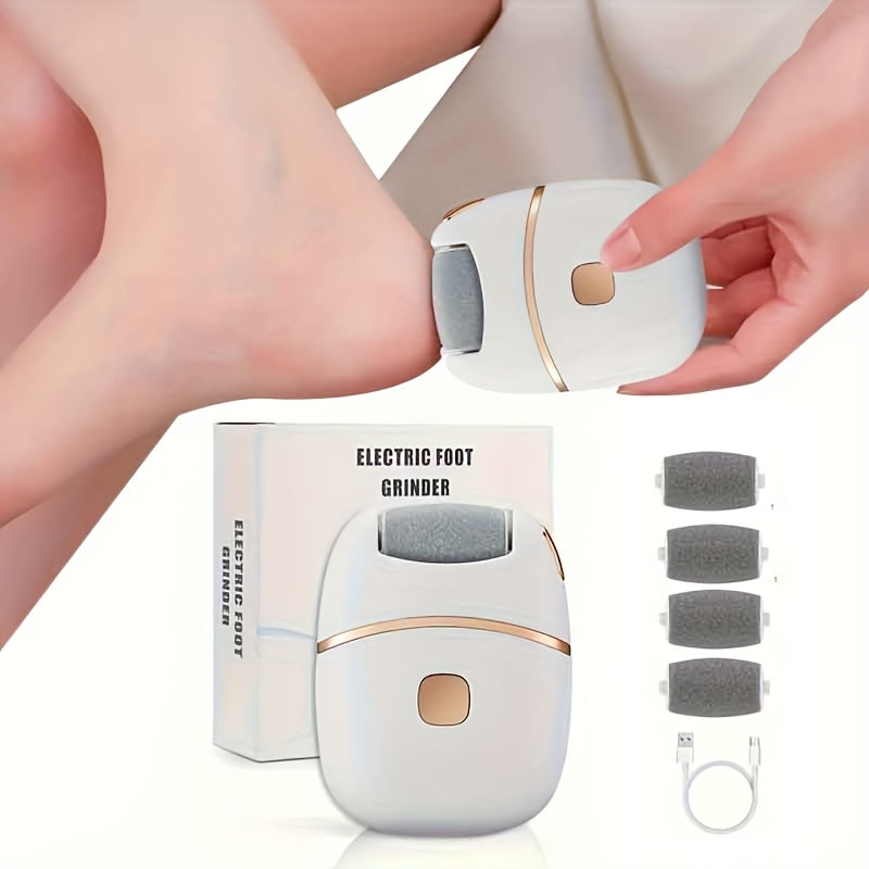 Electric Foot Scrubber with 5 Grinding Heads for Dead Skin Removal and Foot Care